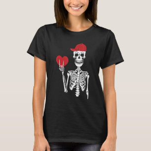 Rock N Roll Skeleton Hands Heart Valentines Day Sk T-Shirt
