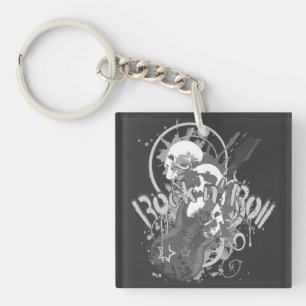 Rock n' Roll Skulls Keychain