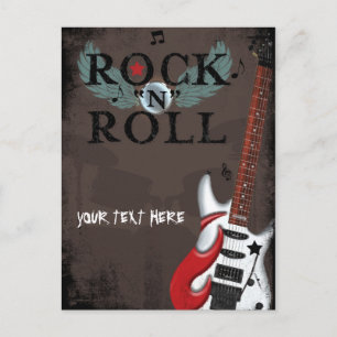Rock N Roll Star Grunge Party Event Carte postale