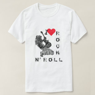 Rock N' Roll T-Shirt Rock Guitar Player