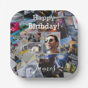 Rock-N-Roll Theme Birthday Plate - HAMbWG