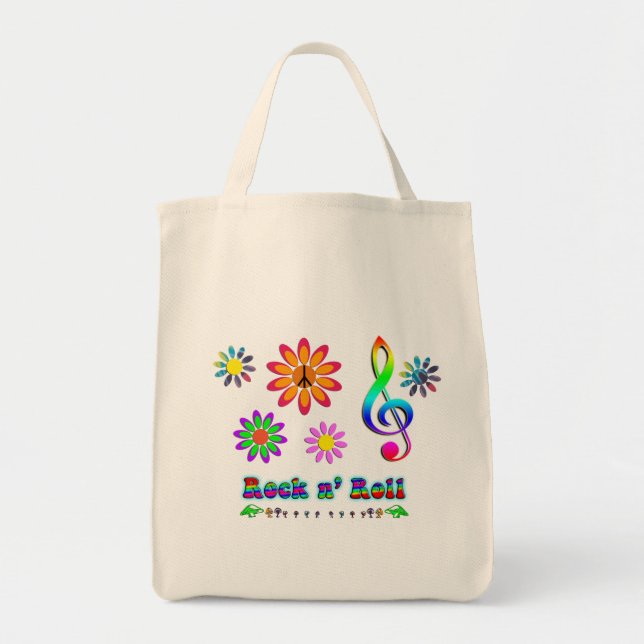 Rock n' Roll Tote Bag (Front)