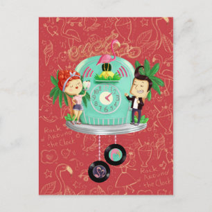 Rock ‘n’ Roll Wallclock Postcard