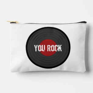 Rock N Roll YOU ROCK Round Record Accessory Pouch