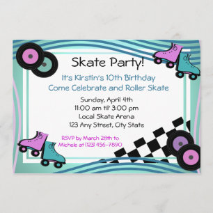 Rock N' Roller Skate Invitation