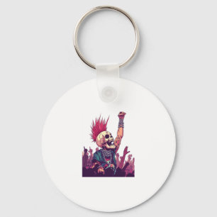 Rock N� Skull � Funny Punk Skeleton Concert Keychain