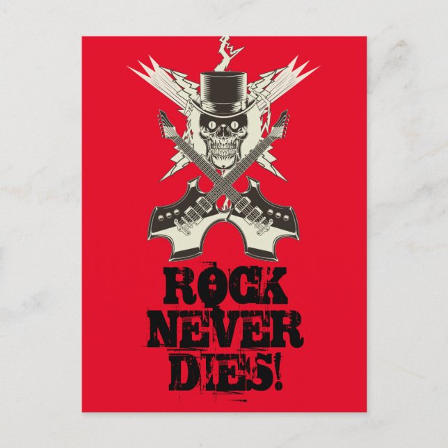 Rock Never Dies! Postcard (Front)