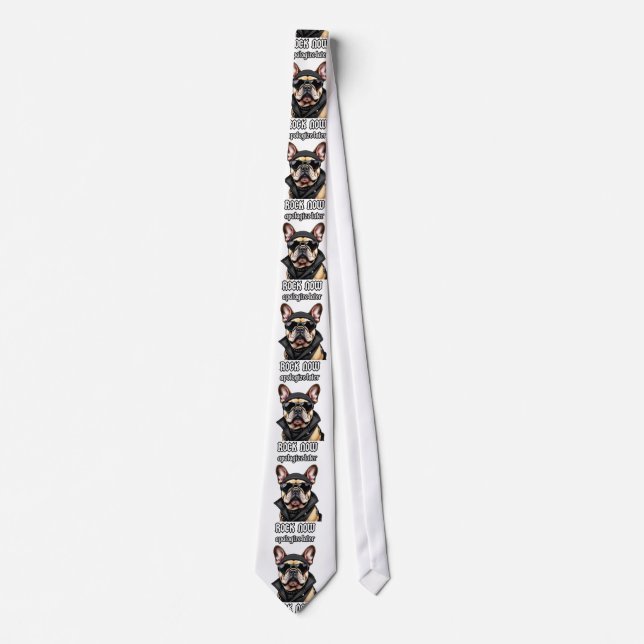 Rock now, apologize later tie (Front)