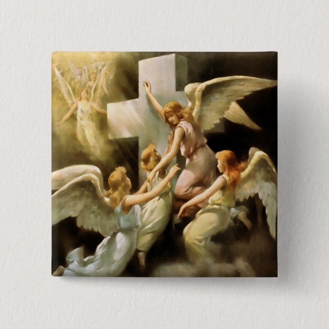 Rock of Ages 2 Inch Square Button (Front)