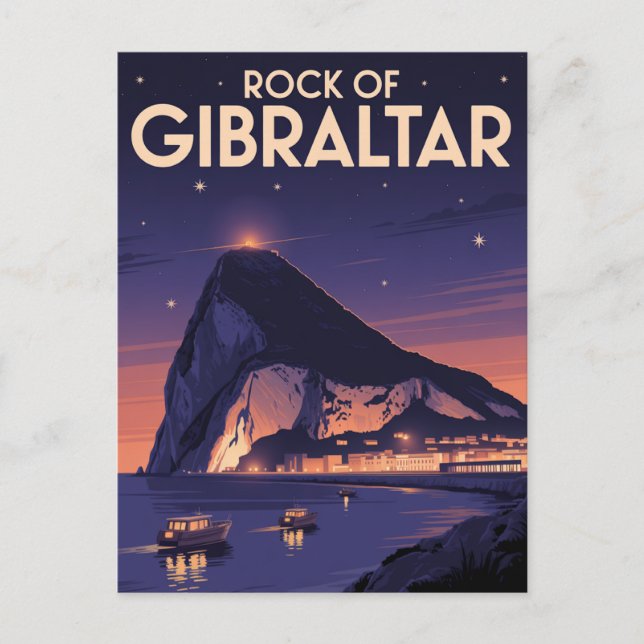 Rock of Gibraltar Postcard (Front)