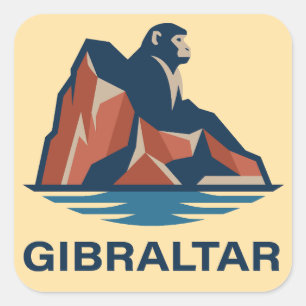 Rock of Gibraltar Square Sticker