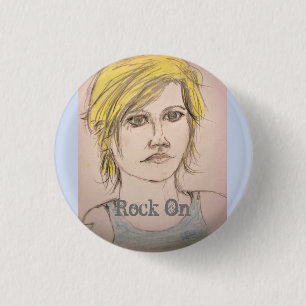 Rock On 1 Inch Round Button
