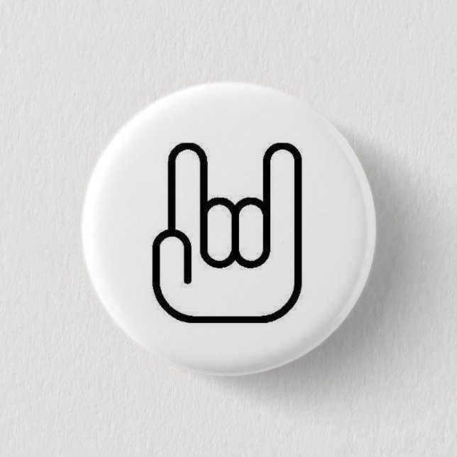 Rock On 1 Inch Round Button (Front)