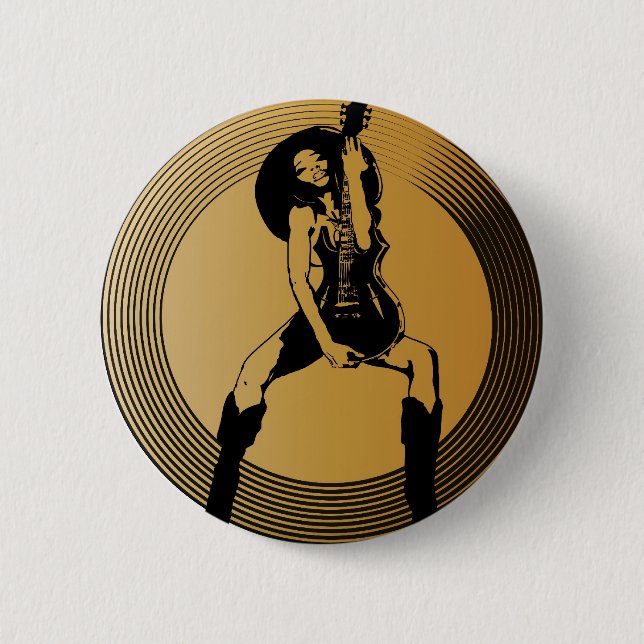 Rock on! 2 inch round button (Front)