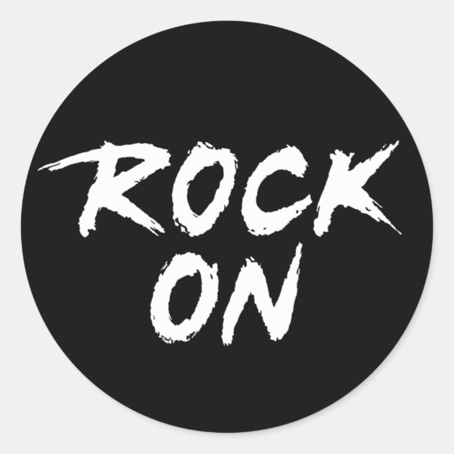 Rock On Classic Round Sticker (Front)