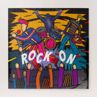 Rock On Colourful Band Concert Jigsaw Puzzle