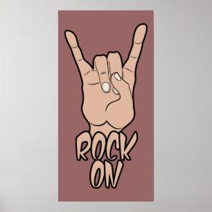 ROCK ON custom color poster