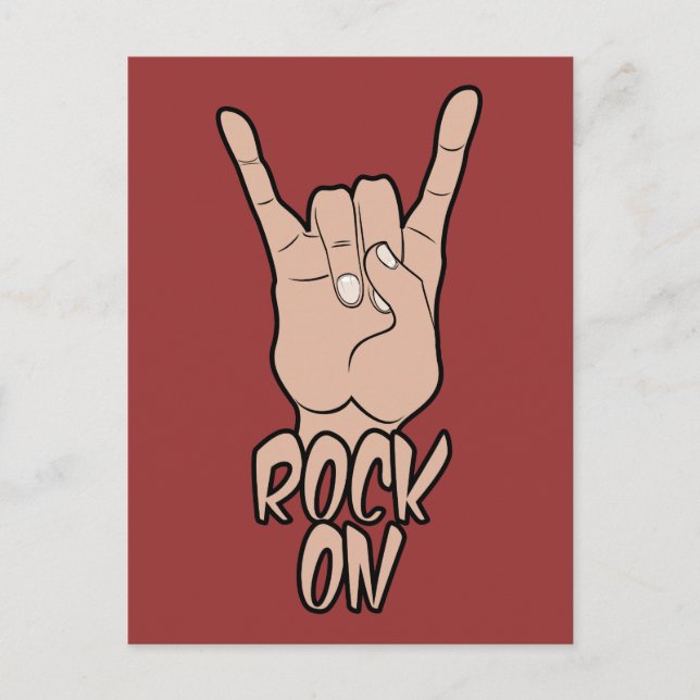 ROCK ON custom colour postcard (Front)