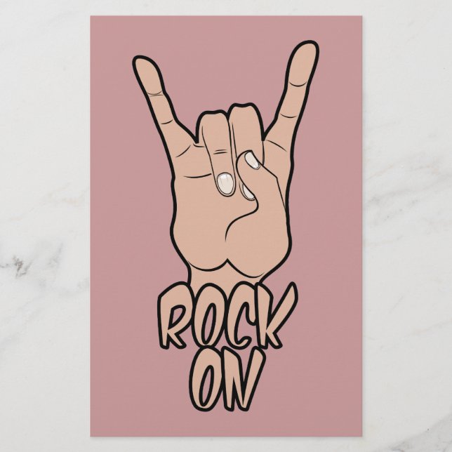 ROCK ON custom colour & text flyers (Front)