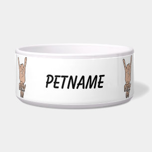 ROCK ON custom pet bowls