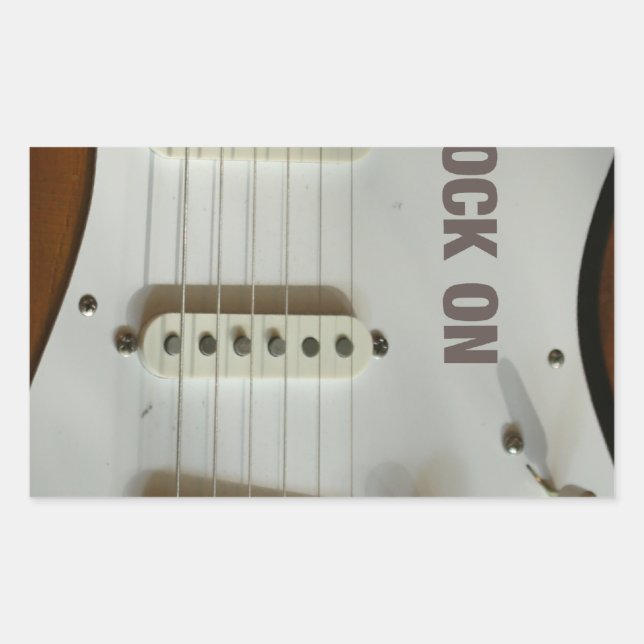 Rock On Electric Guitar Sticker (Front)