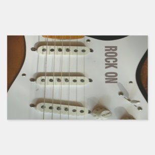 Rock On Electric Guitar Sticker