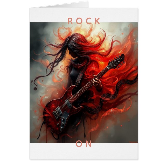Rock On Fantasy AI Digital Art Print - Custom (Front)