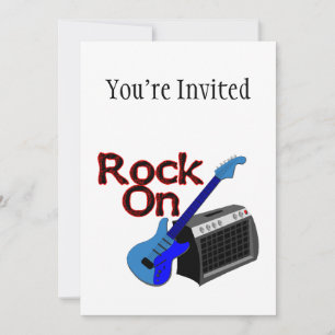 Rock On Guitar & Amp Invitation