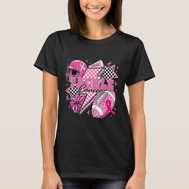 Rock On Halloween Chequered Pattern Skeleton Hand  T-Shirt (Front)