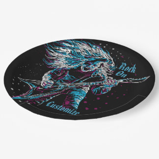 Rock On Heavy Metal Paper Plate