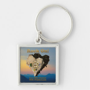 ROCK ON! Love Hike Protect Our Public Lands Keychain