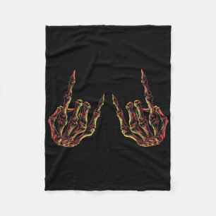 Rock On Rock Star Buddy Concert - Halloween Skelet Fleece Blanket