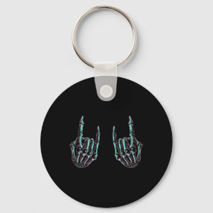 Rock On Rock Star Skeleton Hands - Concert Band Gr Keychain