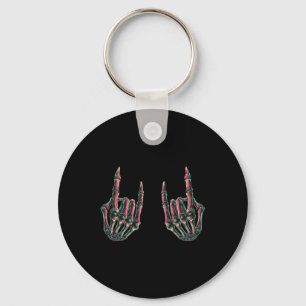 Rock On Rock Star Skeleton Hands - Concert Bynd Gr Keychain