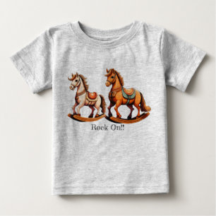Rock On Rocking Horse Baby T-Shirt
