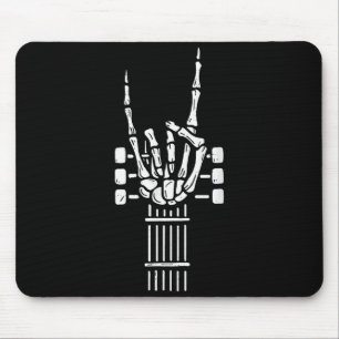 Rock On Skeleton Hand Guitar Guitarist Funny Music Mouse Pad