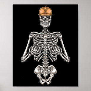 Rock On Skeleton Hands - Spooky Halloween Rock Byn Poster
