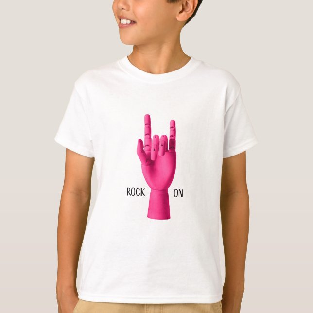 Rock On, T-shirt pour enfants (Devant)