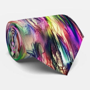Rock or stalagmite with flashy coloured tie