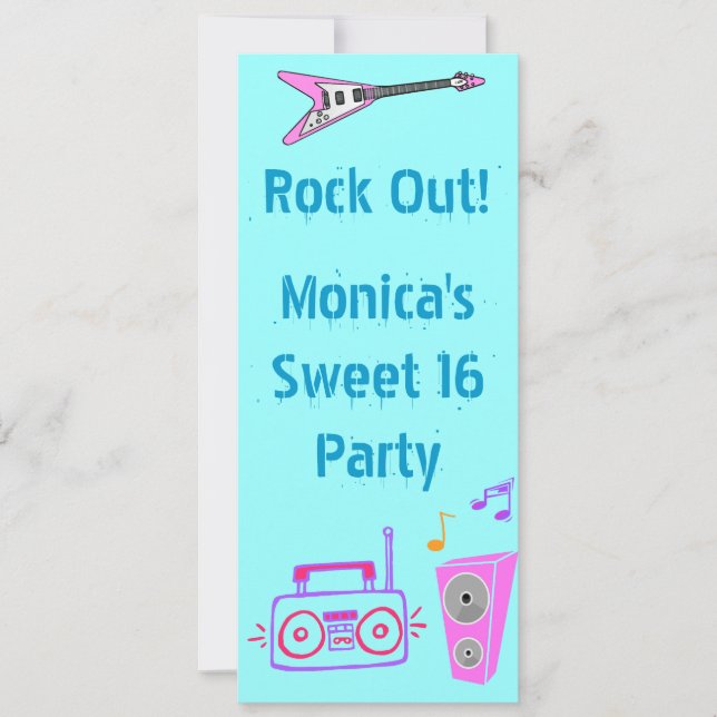 Rock Out Invitation (Front)