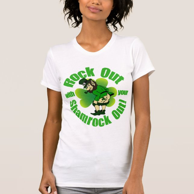 Rock Out on St Patricks Day T-Shirt (Front)