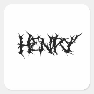 Rock Out with Henry' name "metalbandfront" Square Sticker