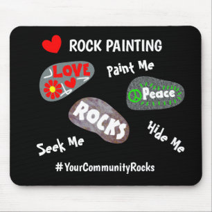 Rock Painting Community Personalized Hashtag Mouse Pad