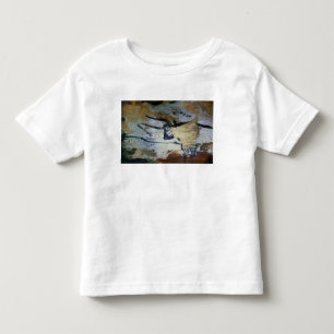 Rock painting of a bull with long horns toddler t-shirt