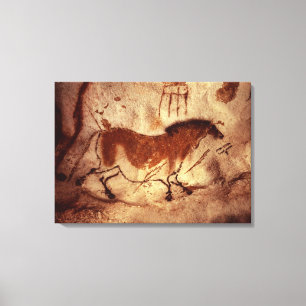 Rock painting of a horse, c.17000 BC Canvas Print