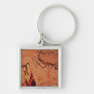 Rock painting of a hunting scene, c.17000 BC Keychain