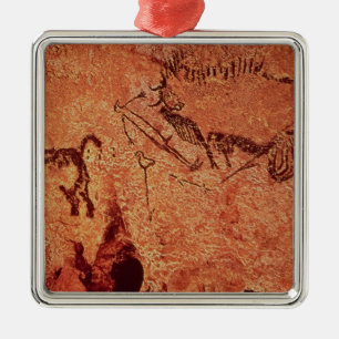 Rock painting of a hunting scene, c.17000 BC Metal Ornament