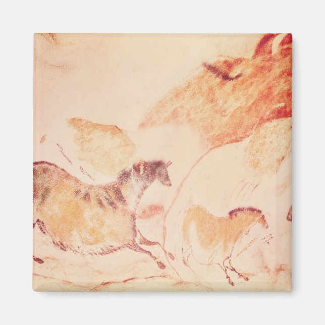 Rock painting of horses, c.17000 BC Magnet (Front)