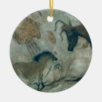 Rock painting showing a horse and a cow, c.17000 B