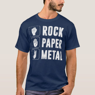 Rock Paper Metalmusic Rock Punk Music Funny Rock  T-Shirt
